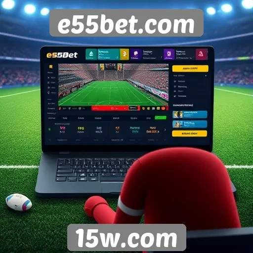 Interface e usabilidade do site e55bet.com